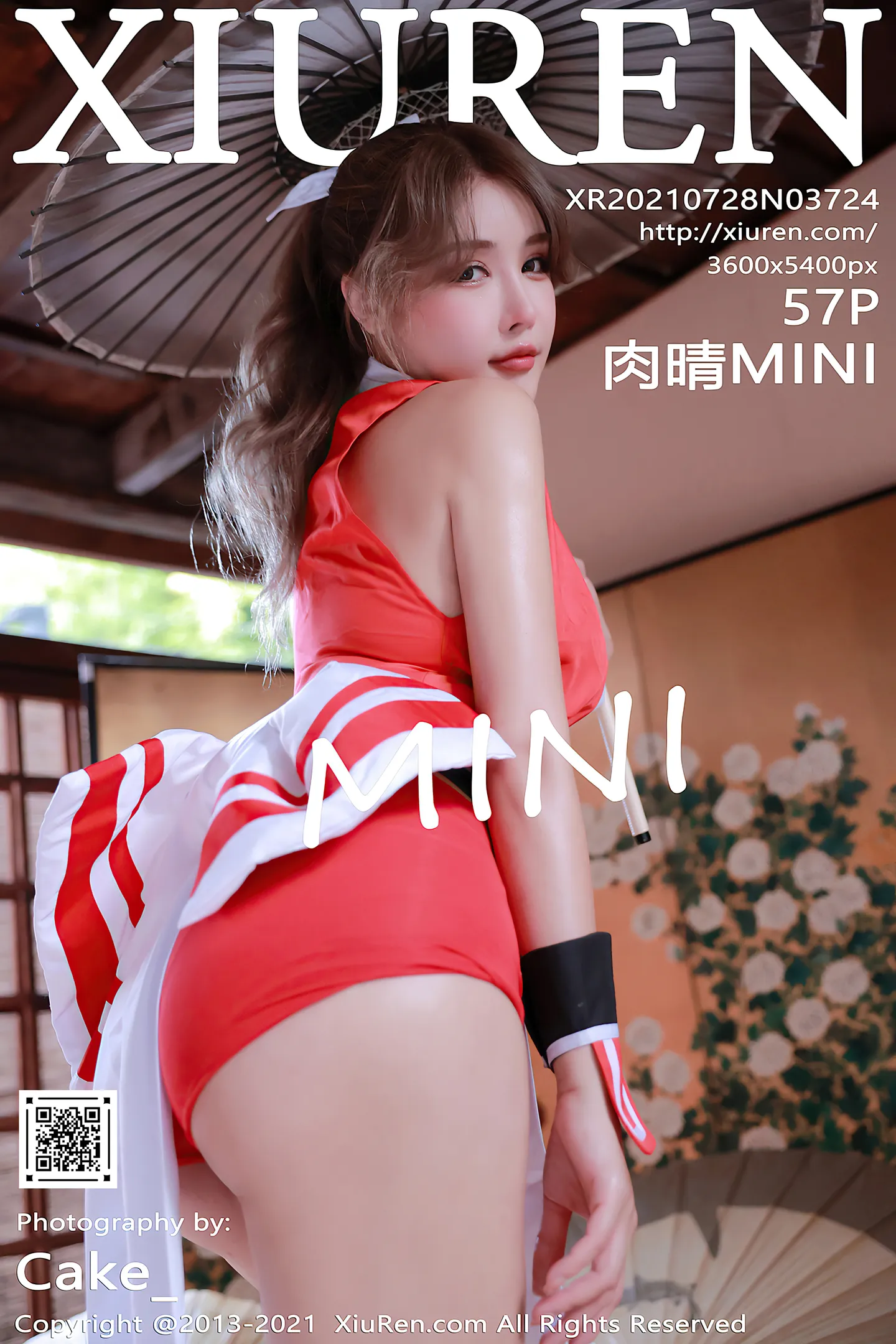[XiuRen秀人网]VOL.3724 新人模特肉晴MINI私房经典不知火舞服饰秀完美身材诱惑写真57P-秀人网官方网站